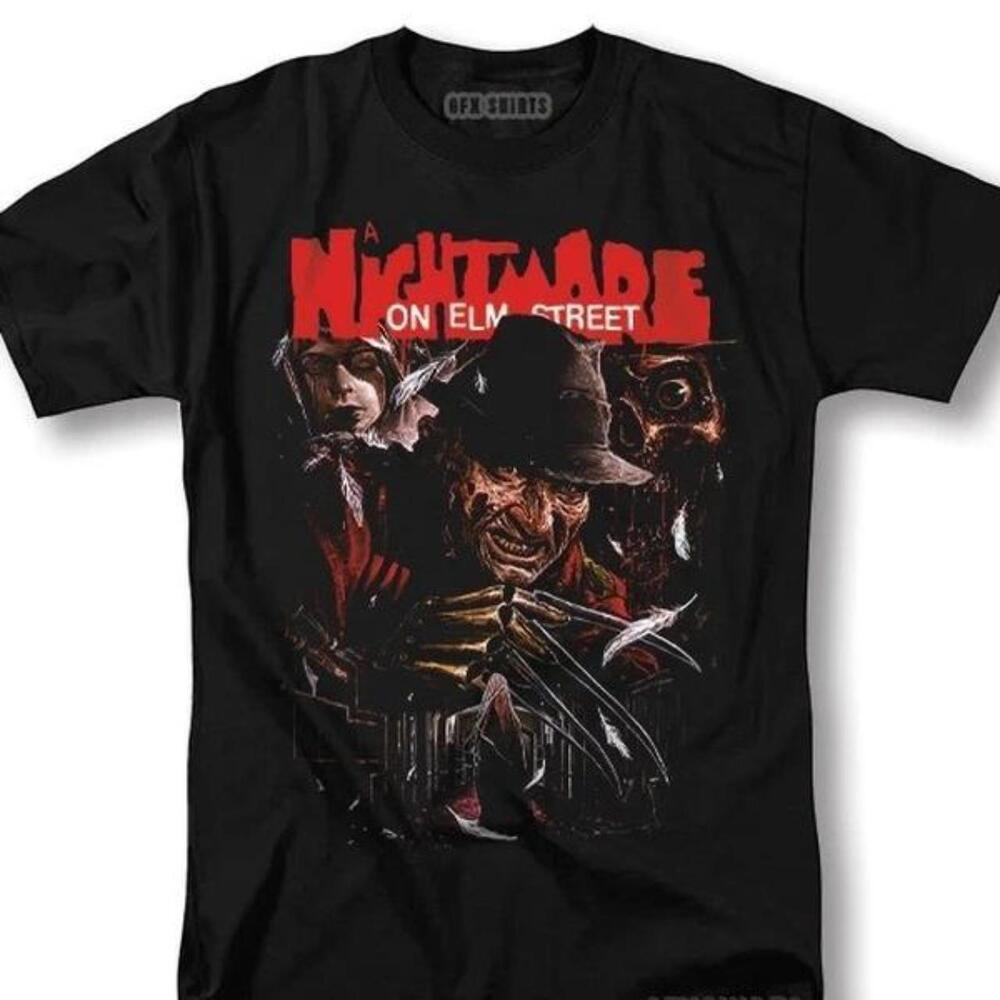 Freddy Krueger Nightmare On Elm Street Horror Holloween Movie Graphic T-Shirt